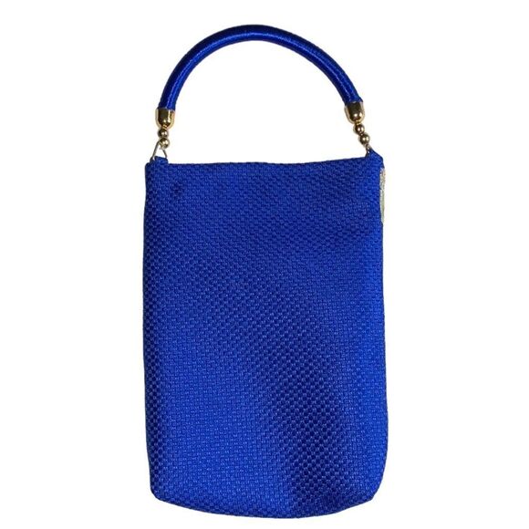 ROYAL Blue Mini Bag with Gold & Pearl Embellishments - Picture 3 of 7